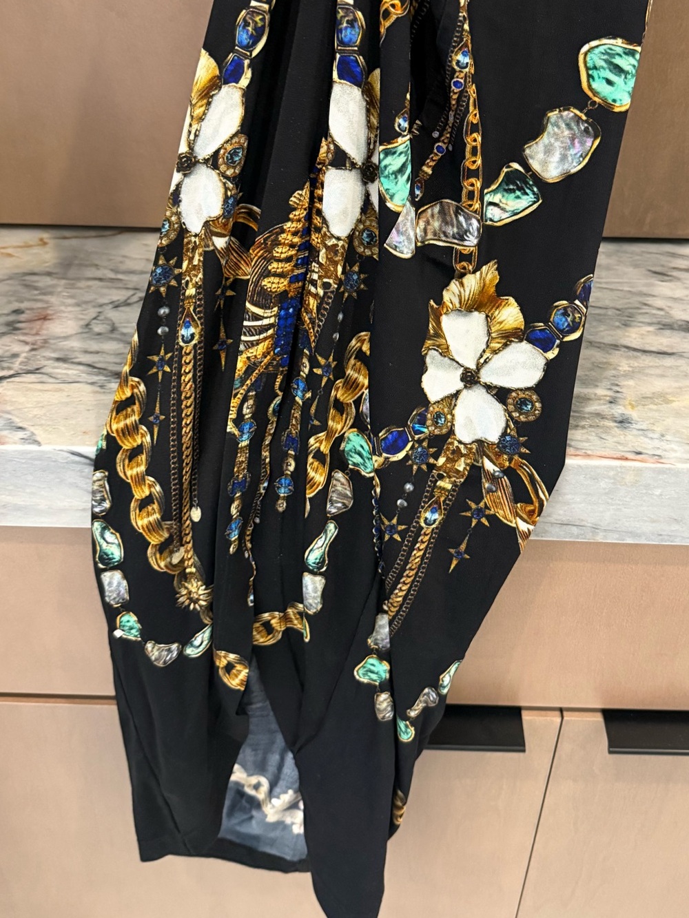 NWOT Camilla Black Long Split Front Twist Dress Amulets And Alchemy - XS - Picture 4 of 17